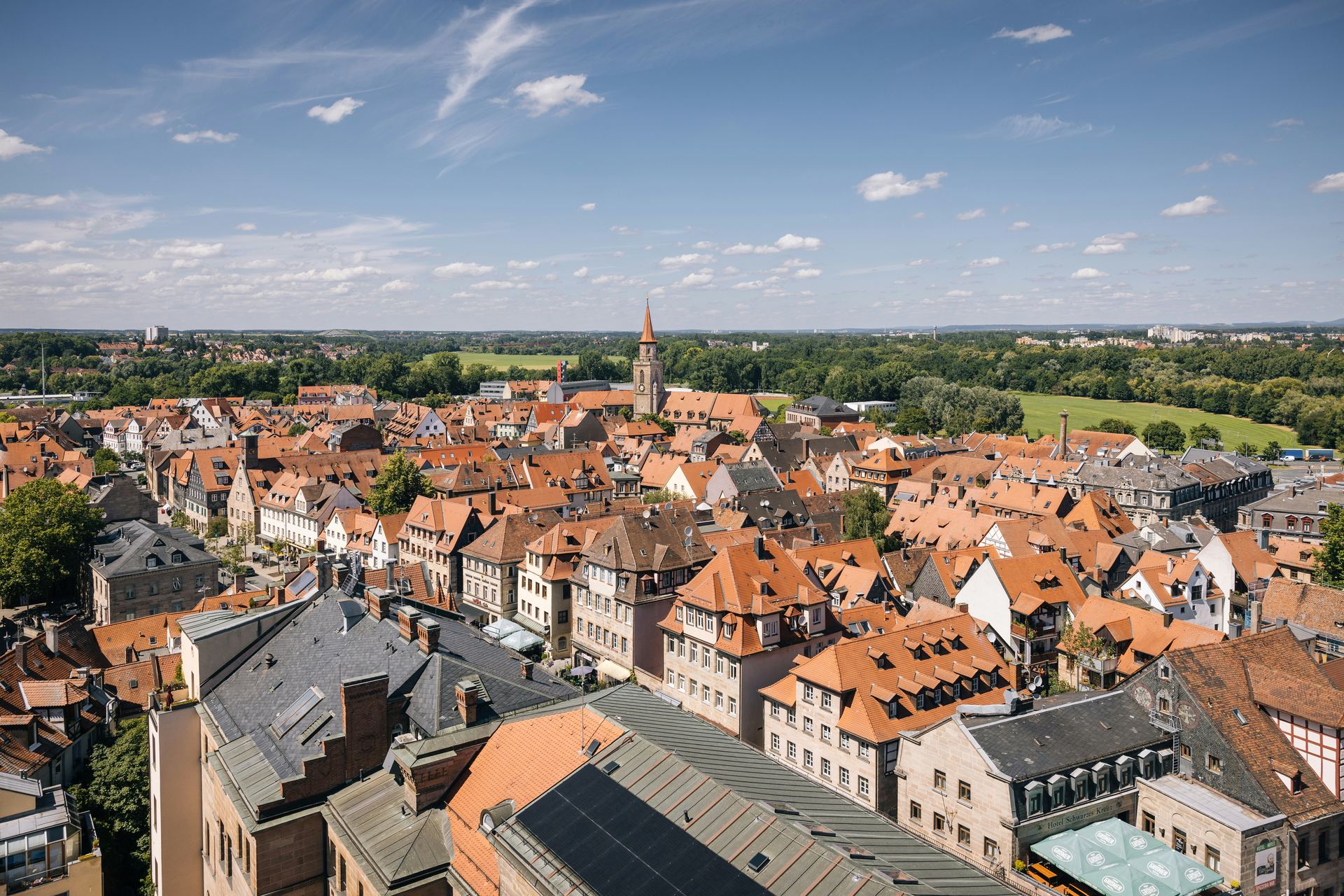 Luftaufnahme von Fürth